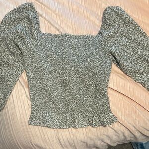 Paper Crane Black and White Floral Blouse